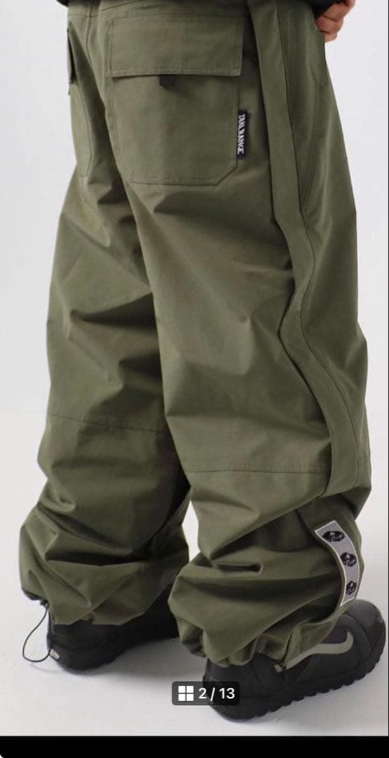 DIALRANGE オリーブグリーン ワイドパンツ2XL