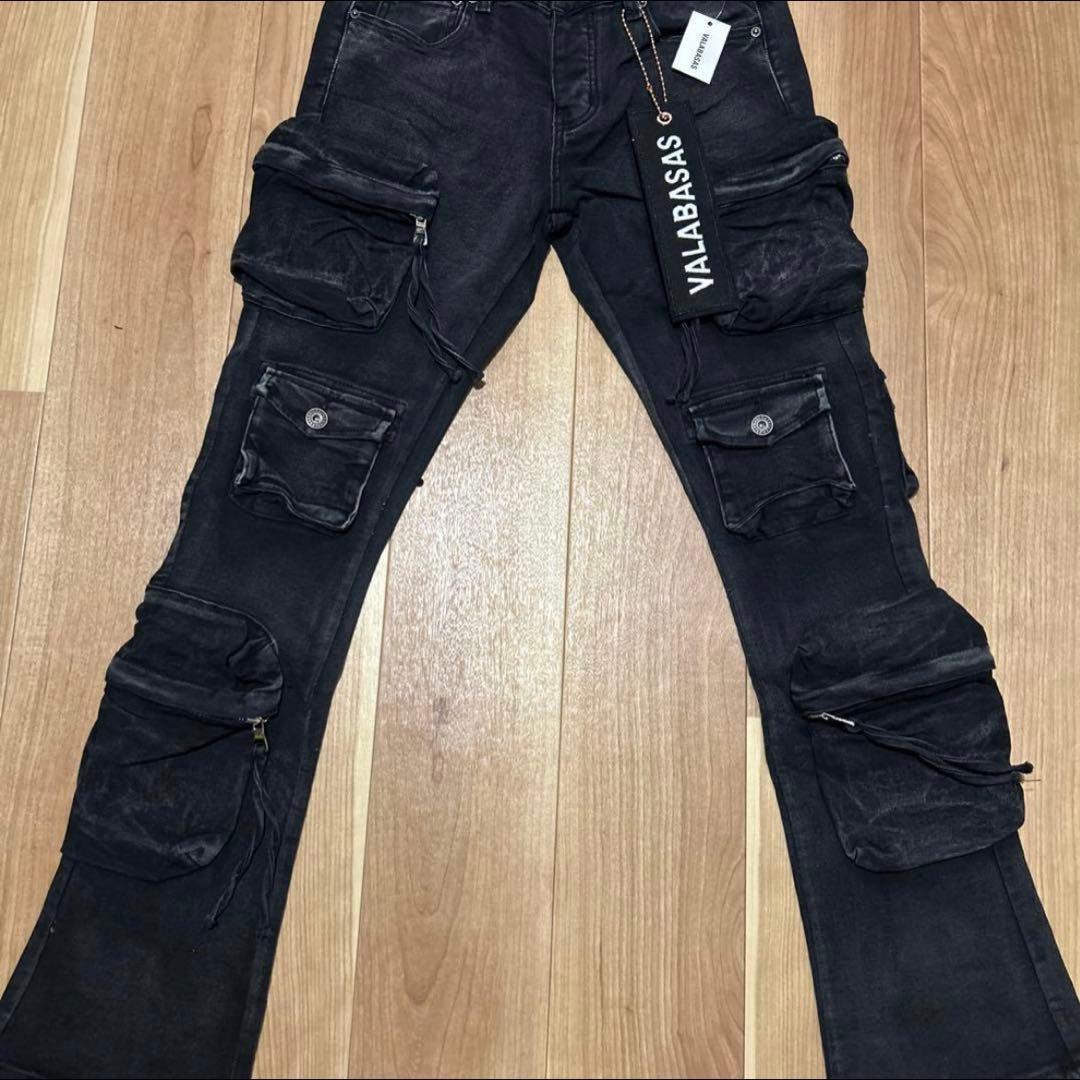 バラバサス【新品未使用】valabasas マルチポケットカーゴデニム30
