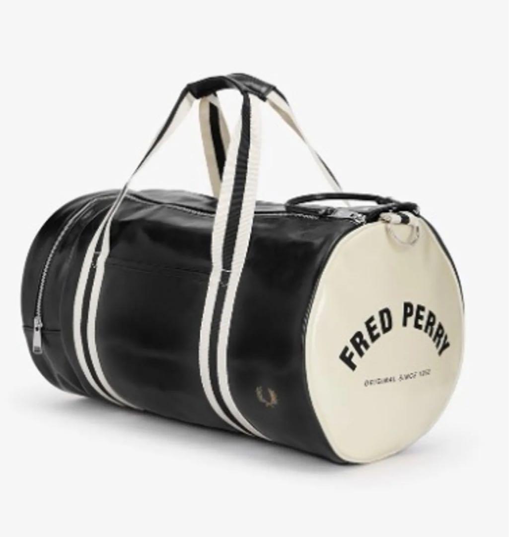 【完売品】FRED PERRY フレッドペリー　ボストンバック　ドラムバッグ