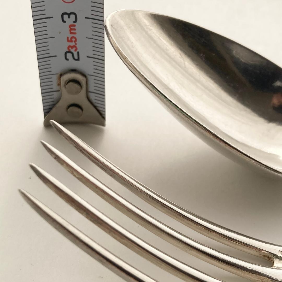【くまさん】フランスアンティーク⭐️テーブルフォーク　テーブルスプーン　５