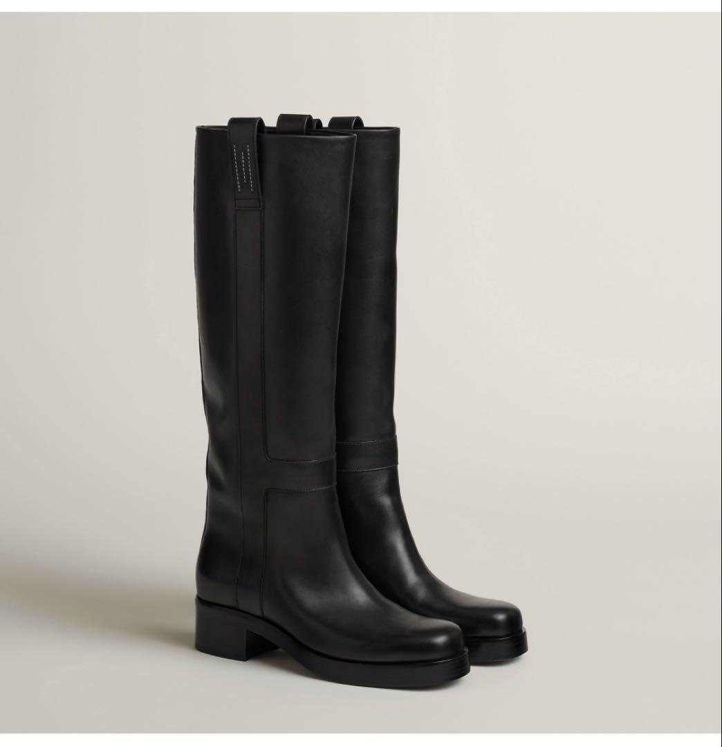 HERMÈS エルメス　ロングブーツ　ホース　未使用　37