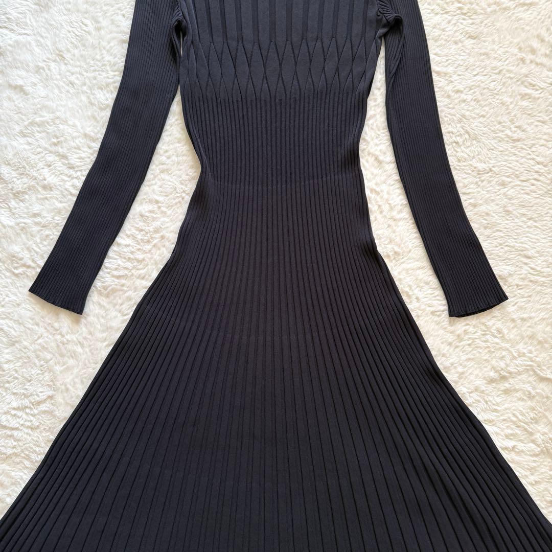 極美品✨ Max Mara 最高級白タグ ロングワンピース 黒　伸縮性