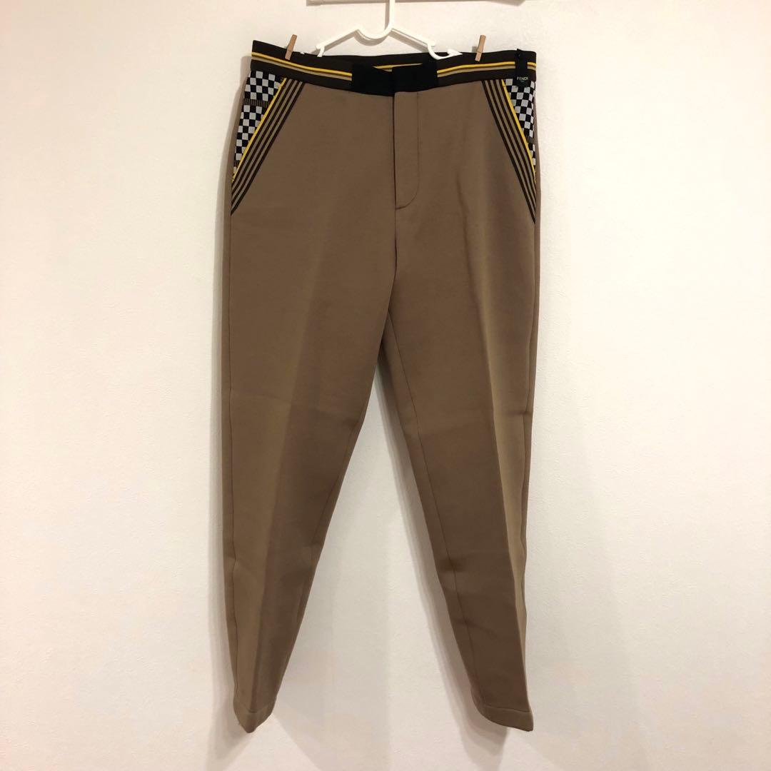 FENDI スラックス トラウザーズ ブラウン ダークブラウン イエロー50