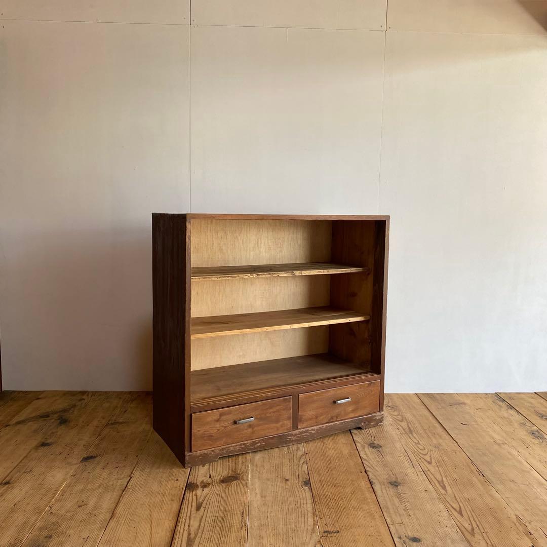 アンティーク オープンラック 木製棚 チェスト 食器棚 本棚 z895