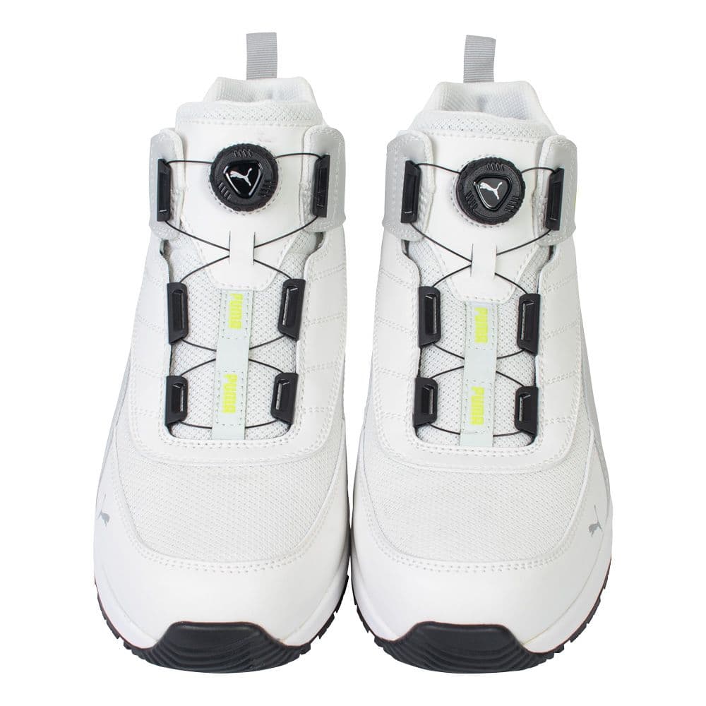 プーマ安全靴#63.213 28.0cmスイッチバックホワイトディスクミッド