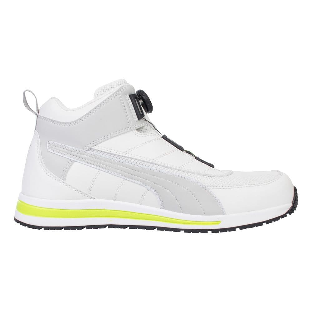 プーマ安全靴#63.213 28.0cmスイッチバックホワイトディスクミッド