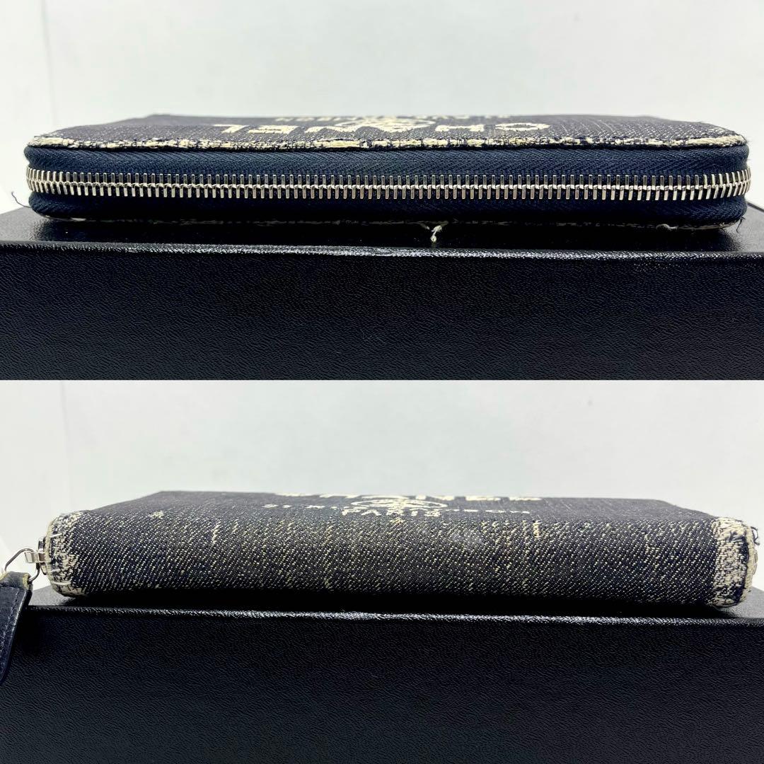 入手困難✨シャネル ドーヴィルライン デニム 長財布 ラウンドファスナー