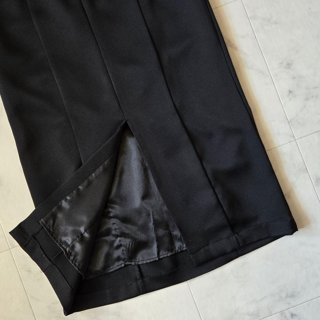 アンドレスド　タフタチュールベストセットドレス 　ブラック　オケージョンドレス