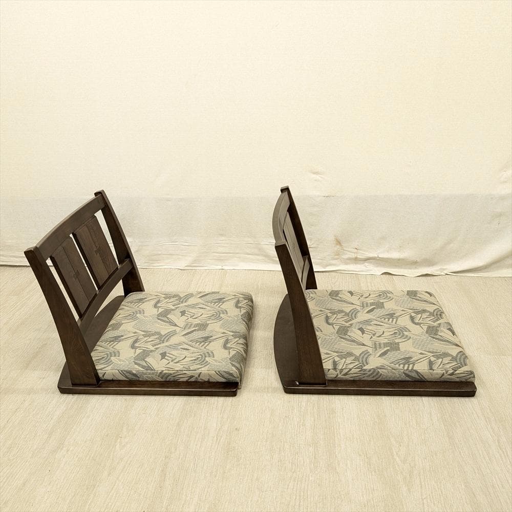 カリモク ２脚セット　座椅子　椅子　イス　チェア　一人掛け　座敷　和家具