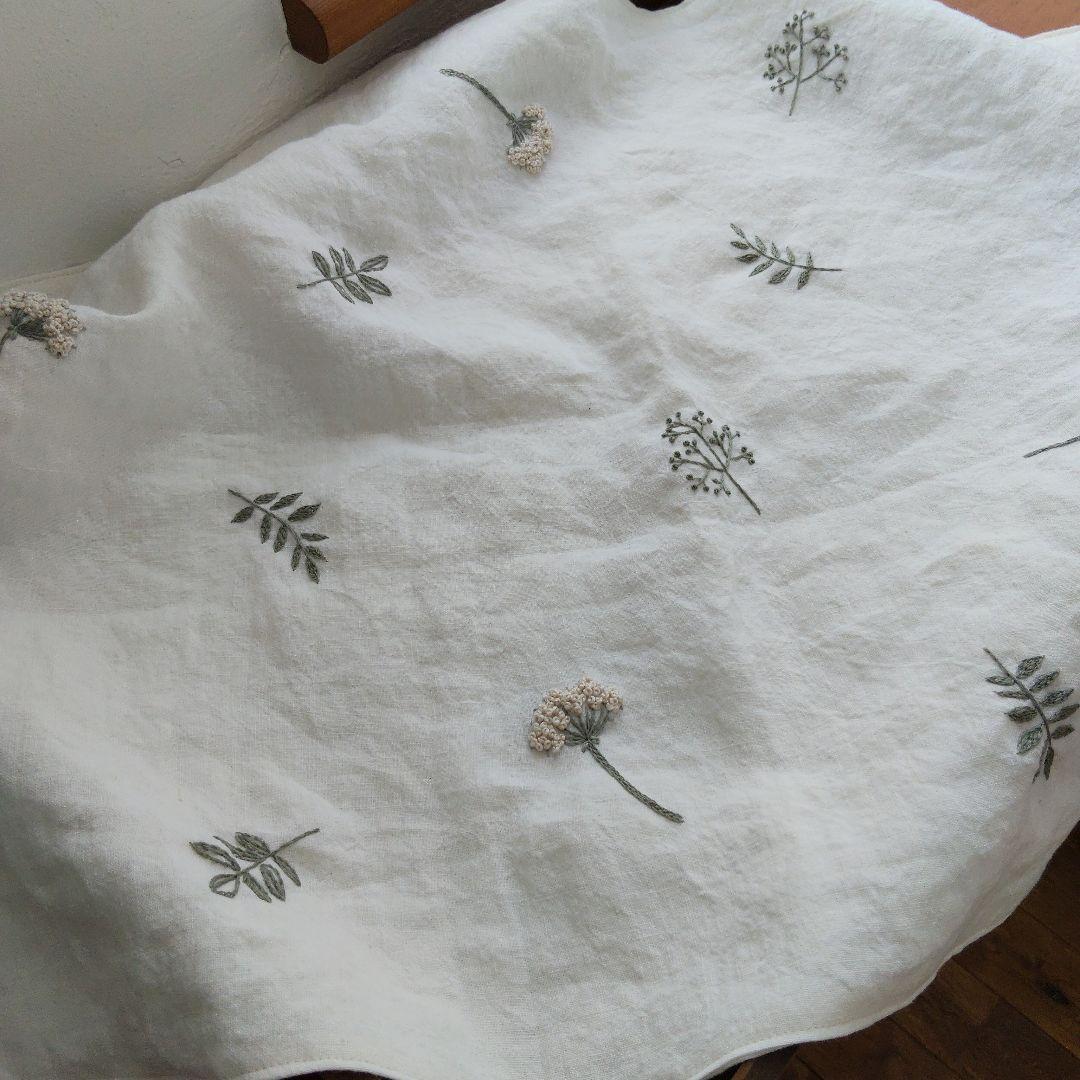 【りん様オーダー専用ページ】リネン刺繍　クッションカバー　マルチクロス