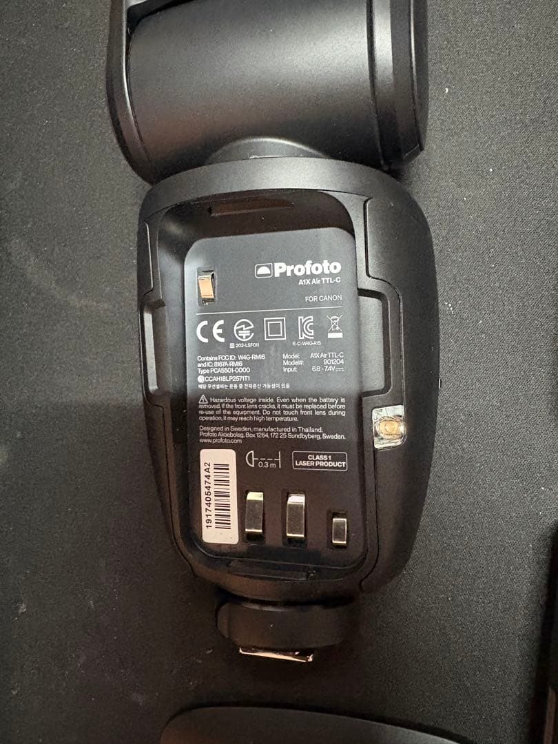 Profoto A1X AirTTL-C ストロボ 本体＋予備バッテリー付