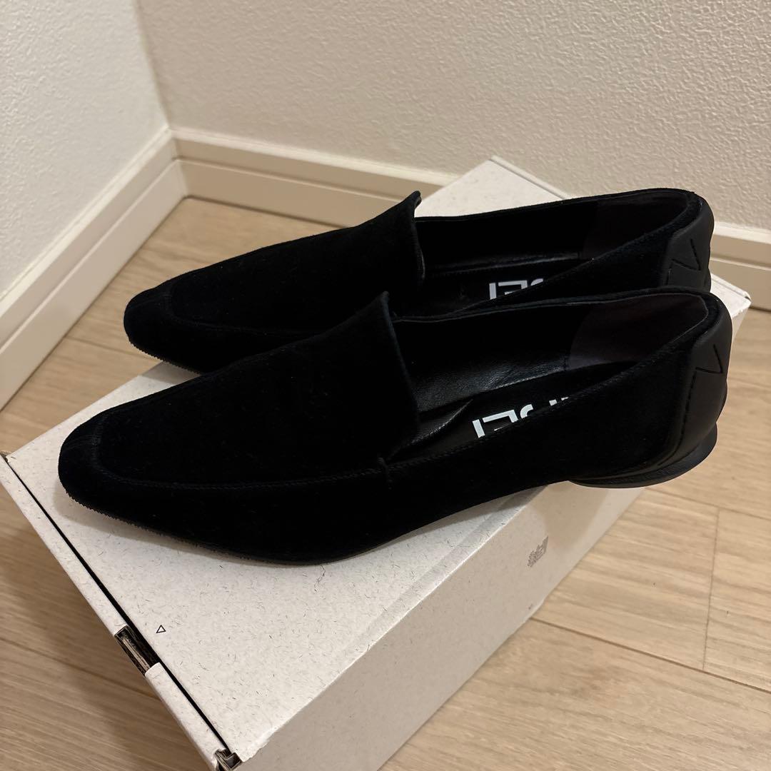 SHISEI ブラック スエード ローファー 36.5