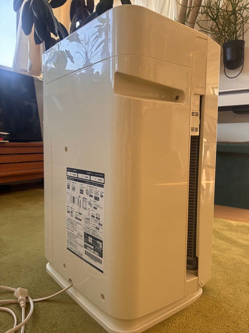 ホワイト 空気清浄機 タッチパネル式