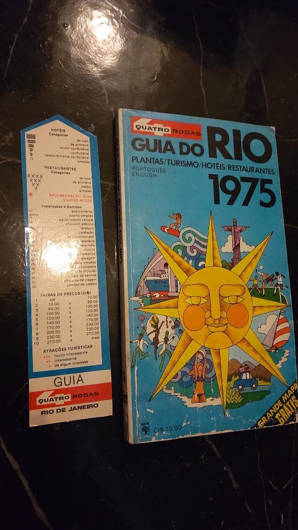 GUIA DO RIO 1975 洋書 地図 ポルトガル語 英語 QUATRO