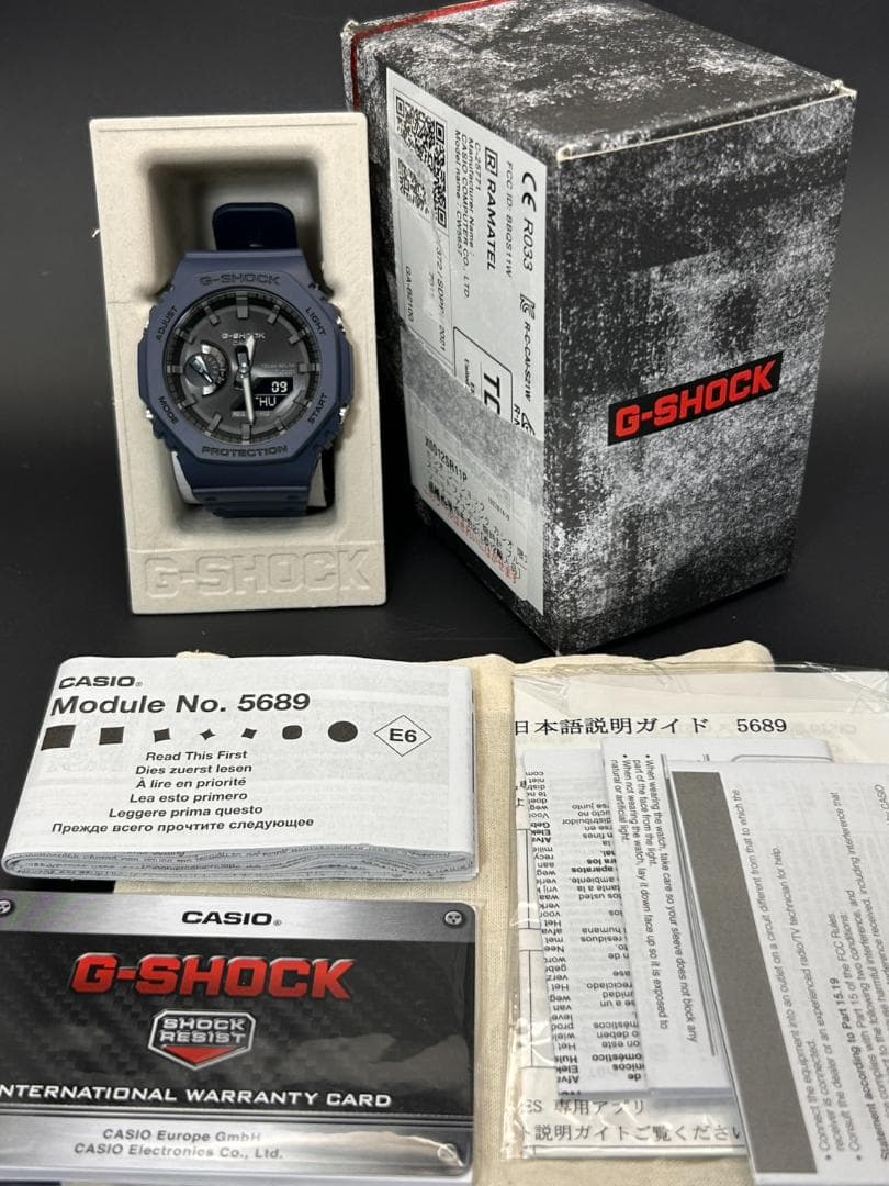 【美品】G-SHOCK GA-B2100-2A ネイビー ソーラー スマホリンク