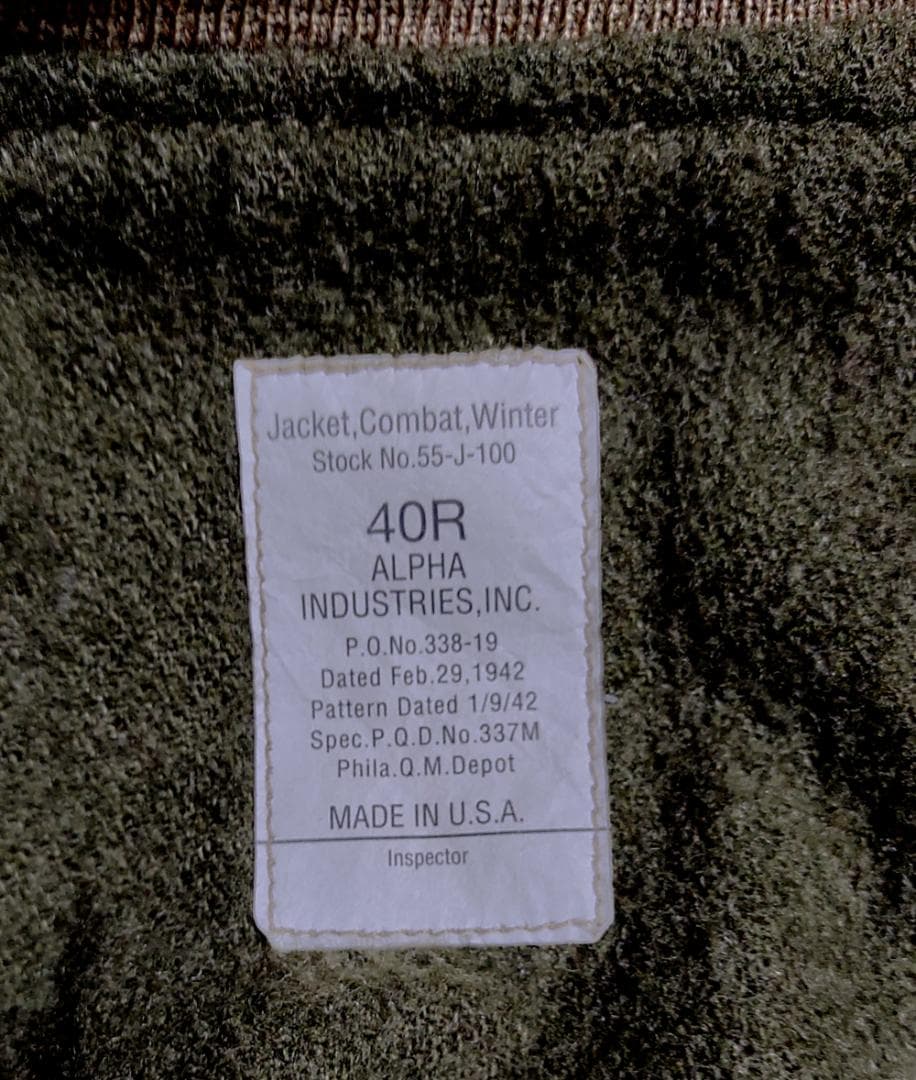 ALPHA♦️タンカースジャケット カーキ40R 米国製 アルファ古着
