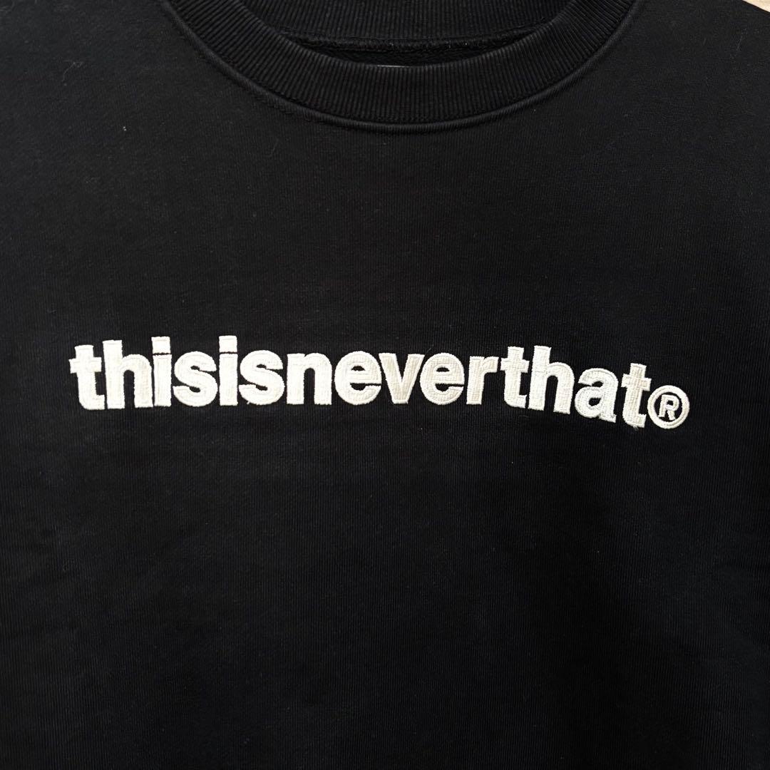 ほぼ未使用 thisisneverthat スウェット 刺繍ロゴ ブラック M