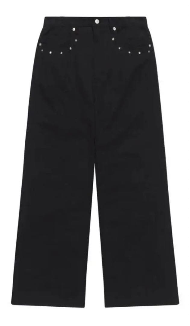 aakam Multi Studded Cotton Pants (Black）