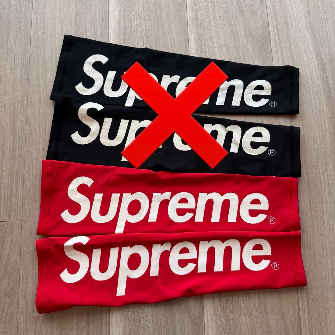 シュプリーム アームスリーブ アームカバー レッド 赤 supreme M