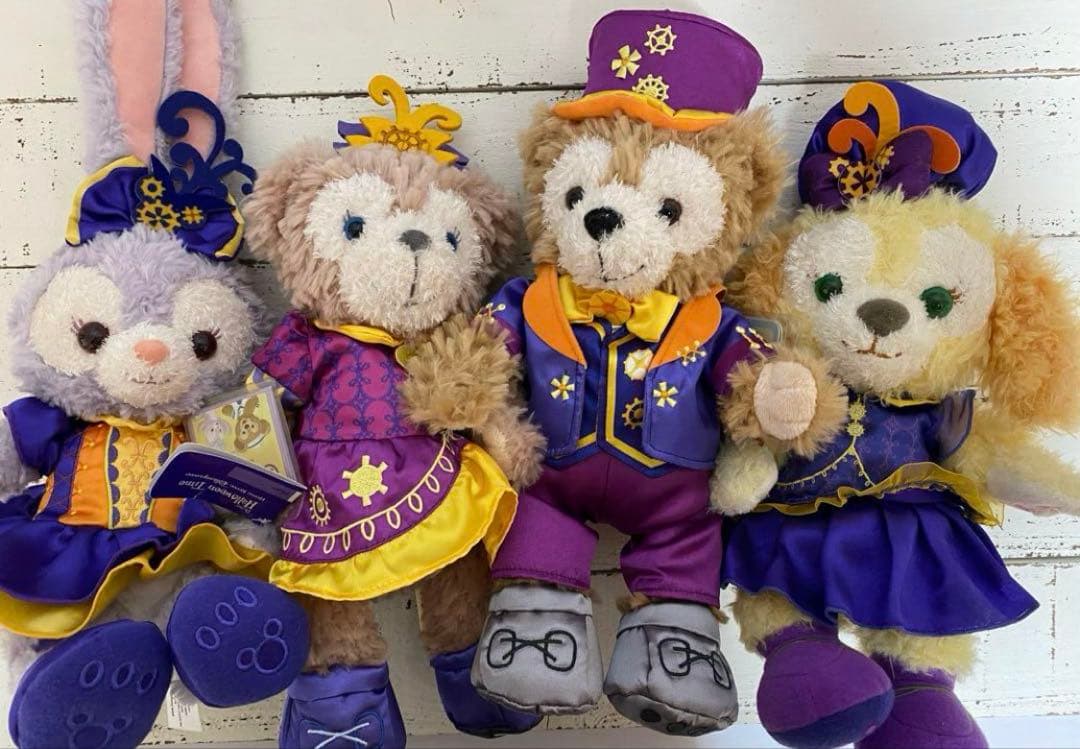 香港ディズニーランド　ぬいぐるみ　ダッフィー　シェリーメイ　クッキー　ステラルー