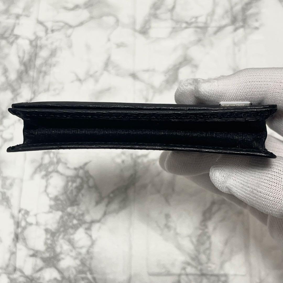 美品PORTER ポーター　カレント　名刺入れ　カードケースブラック　黒　レザー