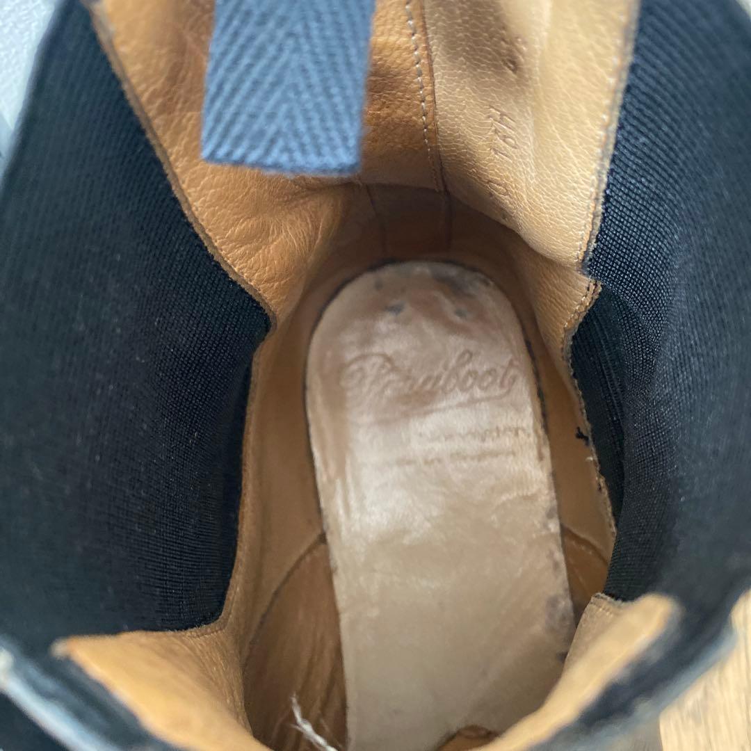 paraboot 黒 サイドゴアブーツ レザー 41/2 24cm