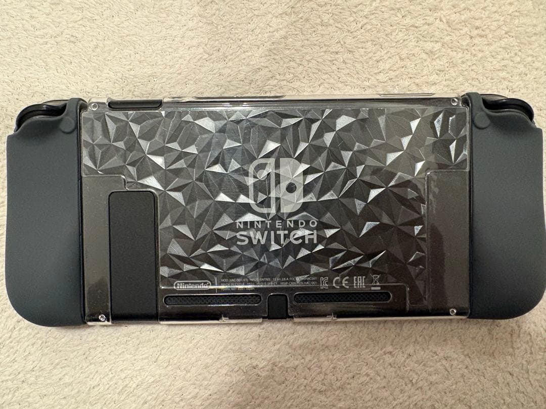 Switch本体グレー JoyConハンドル&コントローラー2つ&スタンド等付属