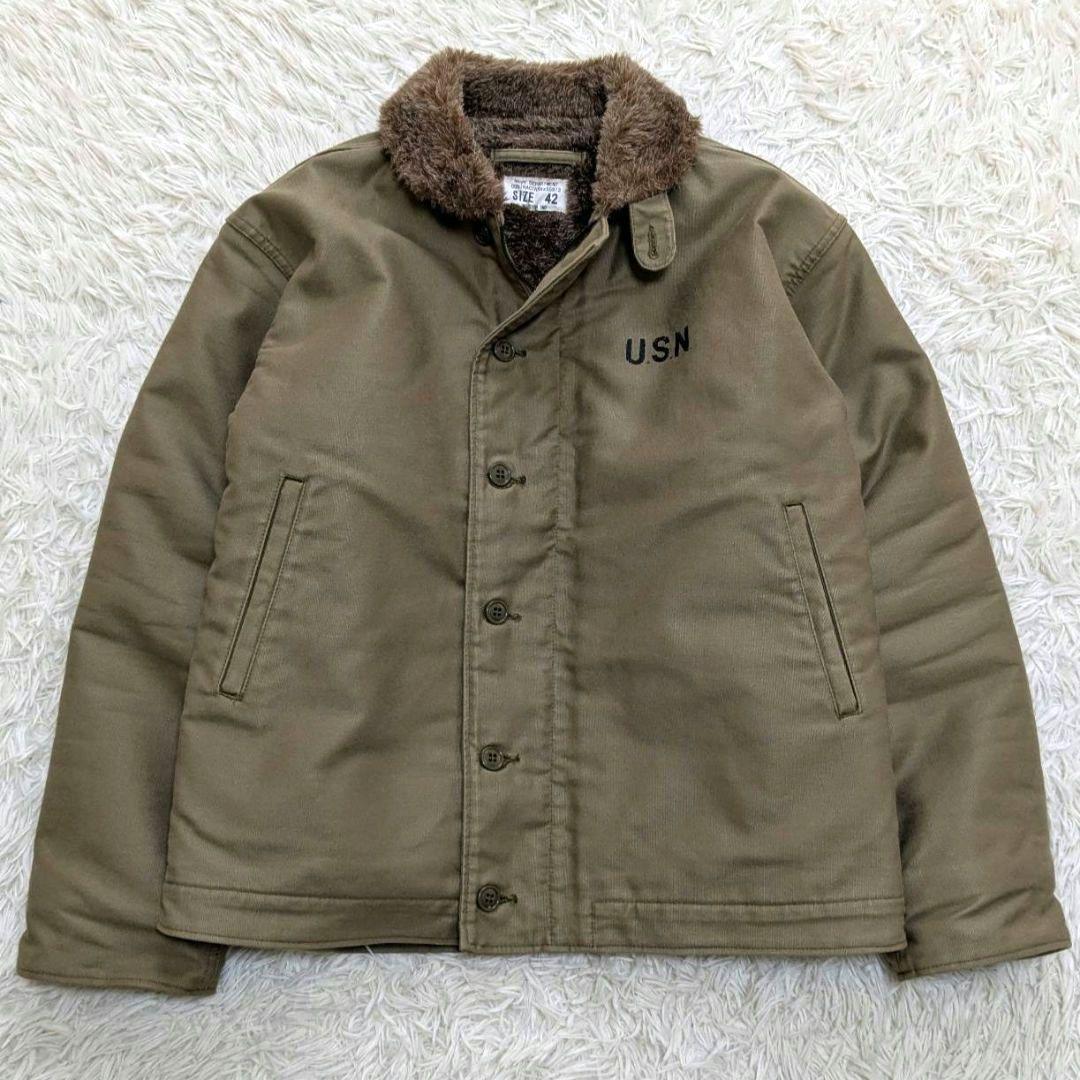 ✨美品✨ HOUSTON N-1 デッキジャケット U.S.N ミリタリー 42