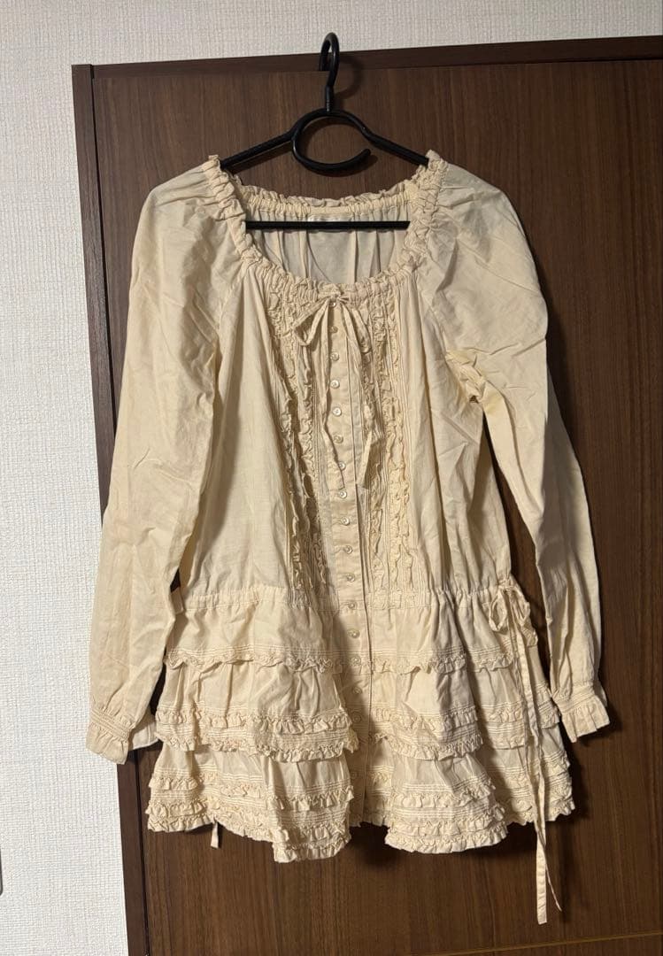 PINK HOUSE ピンクハウス フリル ブラウス リボン