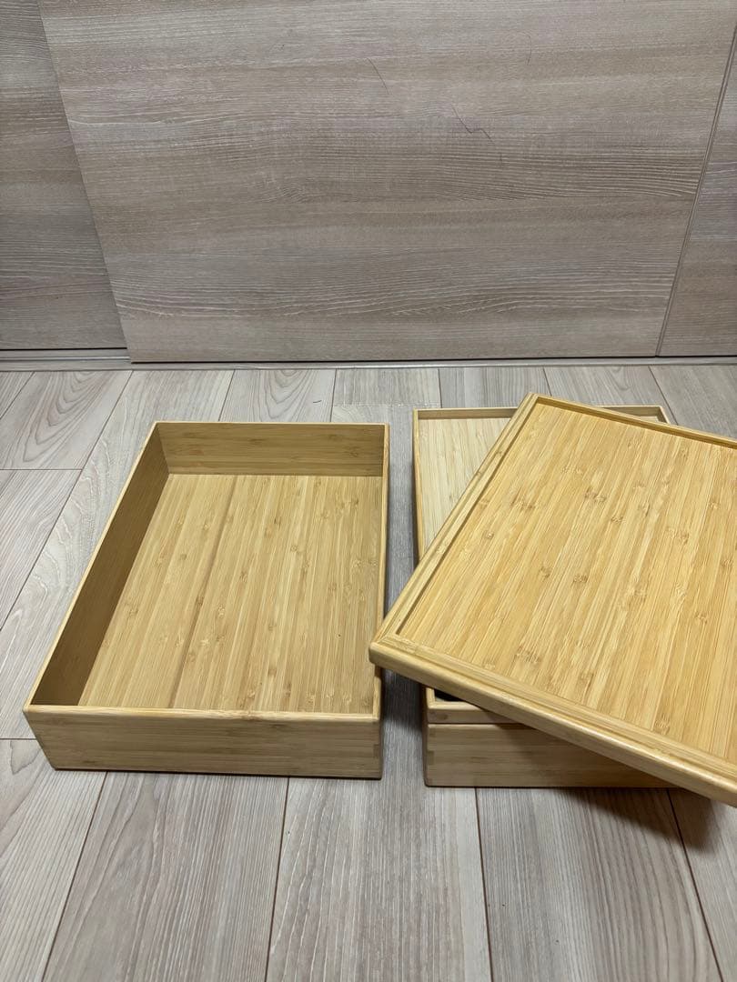 ⚫︎重なる竹材長方形ボックスシリーズ8点セット