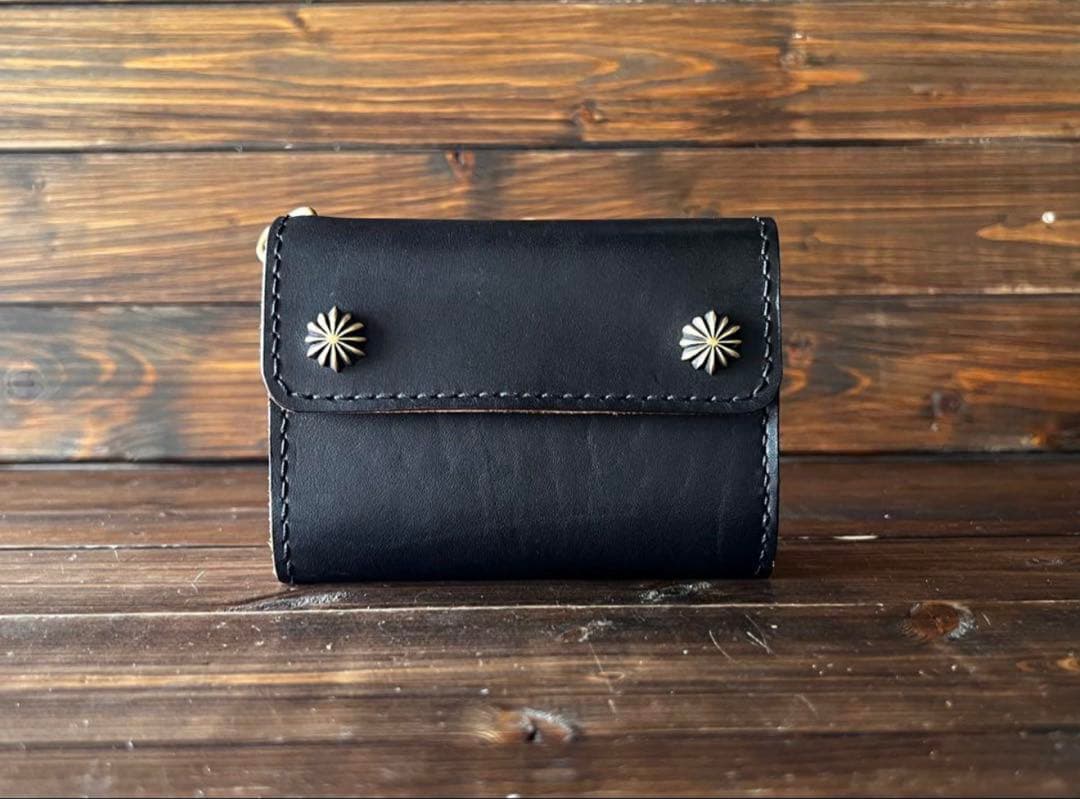 【トラッカーウォレット 3つ折り/ヌメ革】