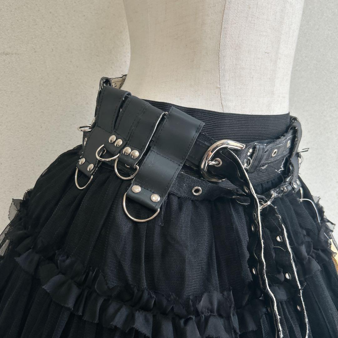 希少 タグ付き h.NAOTO y2k 英字プリント ウエストベルトPUNK