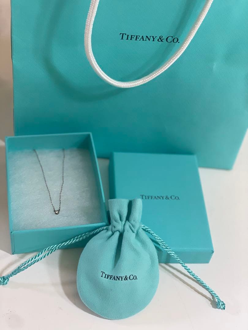 Tiffany& Co.バイザヤードシングルダイヤモンドネックレス　一粒ダイヤ