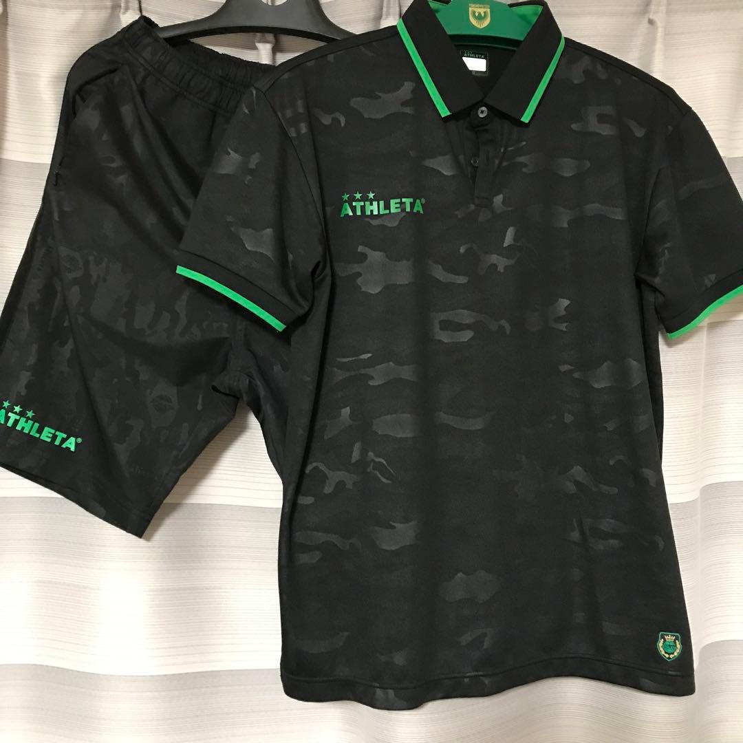 東京ヴェルディ×ATHLETA　迷彩柄 ポロシャツ＋ハーフパンツ　Oサイズ