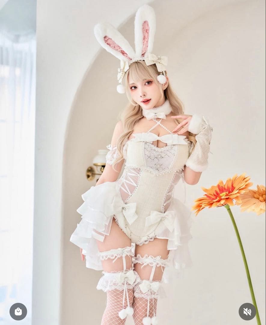 ♡ マリームーン ベルチュールツイードバニー ホワイト