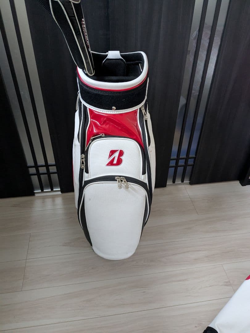 BRIDGESTONE ゴルフ キャディバッグ ホワイト/レッド