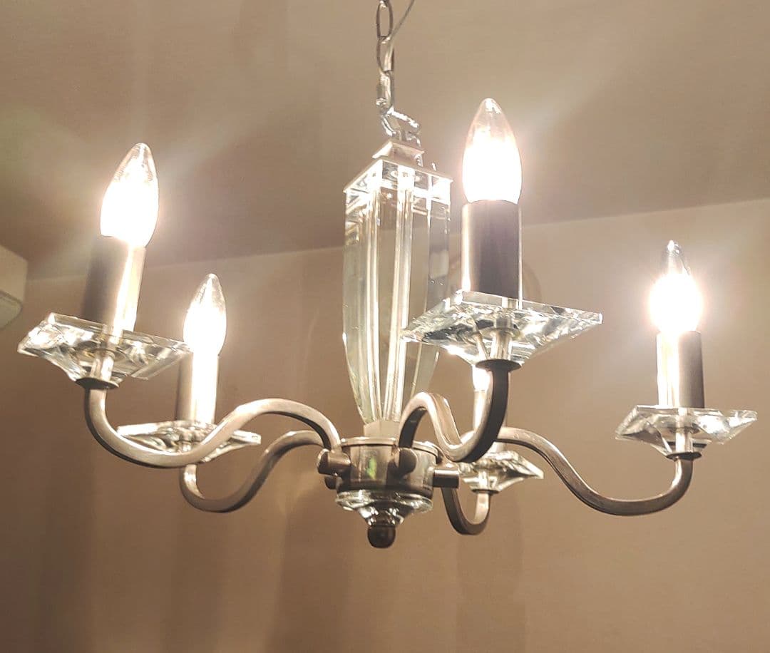 ローラシュレイ　5灯　シャンデリア