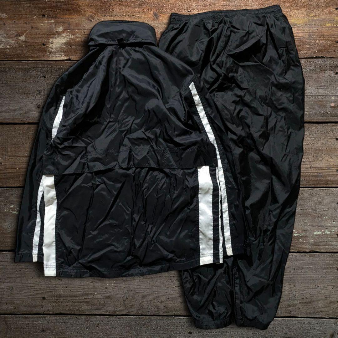 90s　OLD NIKE　ビンテージ　アノラックパーカー　セットアップ　上下　黒