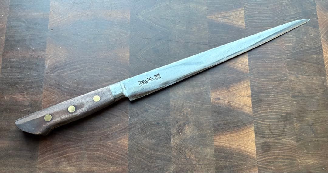 正本　最上　切付　筋引　270mm 9寸　包丁　全鋼　ハガネ　スライサー