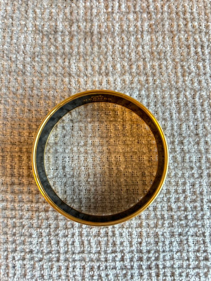 【未使用】HERMES エマイユ バングル PM 馬モチーフ