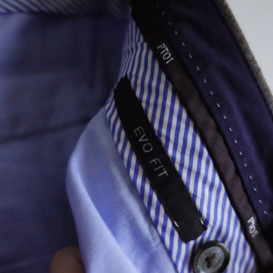 【極美品】PT01 ウールフランネル　トラウザーズ　EVOFit ブラウン　46