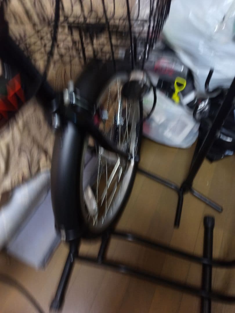 折りたたみ自転車 ブラック バスケット付き