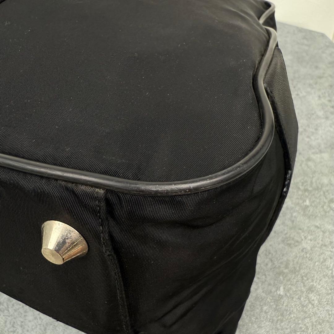 プラダ ビジネスバッグ ブリーフケース 三角ロゴ ブラック ナイロン メンズ