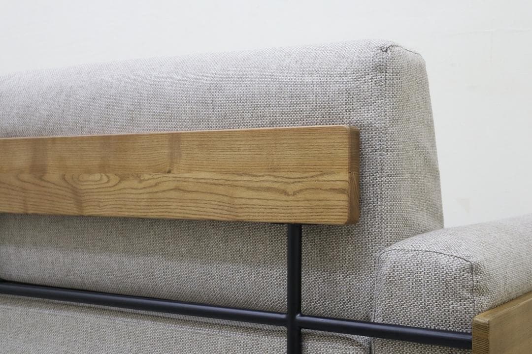 未使用品 ウニコ TREL トレル 3シーター ソファ 天然木 無垢材 フェザー