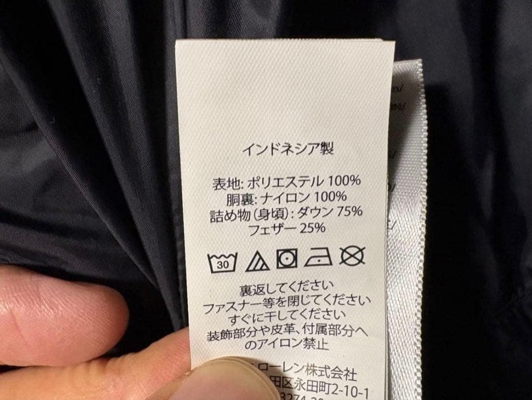 Polo Ralph Lauren フード　ダウンベスト ブラック　ビッグポニー