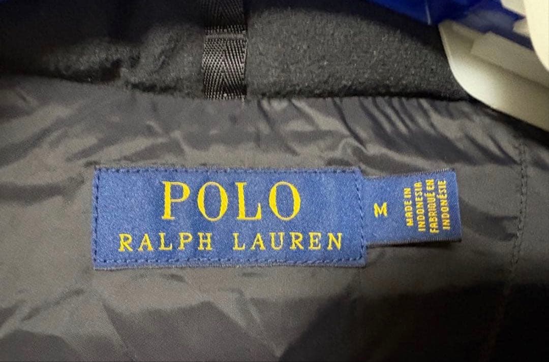 Polo Ralph Lauren フード　ダウンベスト ブラック　ビッグポニー