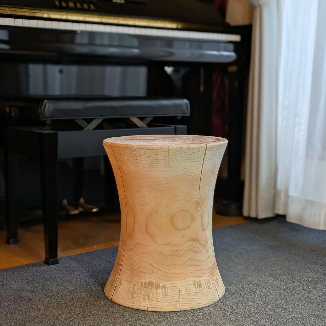 檜　丸太　椅子　スツール　テーブル　高さ約40.5㎝