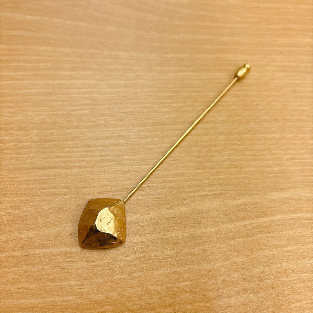 ☆エルメス　ピンブローチ　ラペルピン　ヴィンテージ　ゴールド