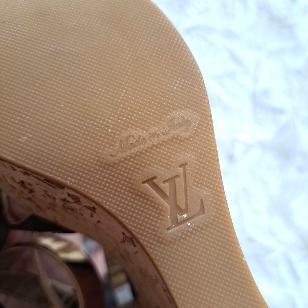 【LOUIS VUITTON】サンダル　モノグラム　ストラップ　ウェッジサンダル