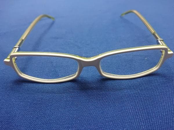 ファッション・伊達メガネ ホワイト/グリーン